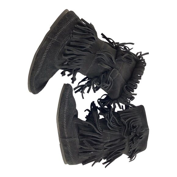 Minnetonka 3 layer fringe boots size 10 - Picture 4 of 9